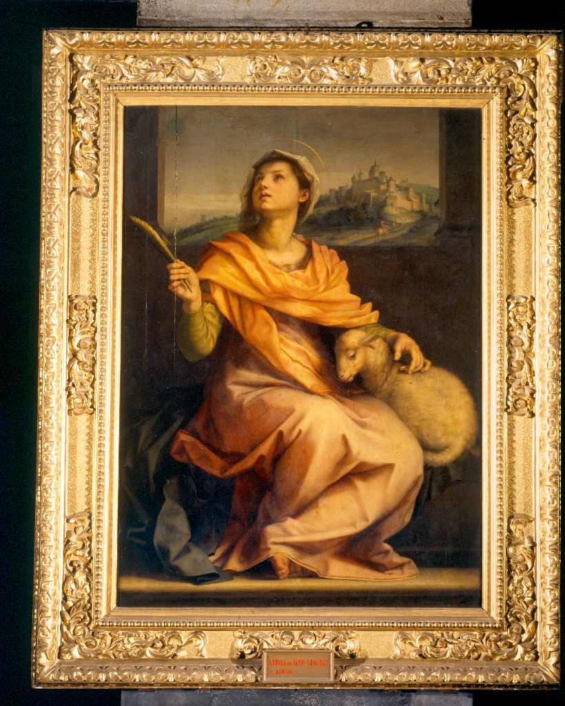 S. Agnese (dipinto) by Andrea d'Agnolo detto Andrea del Sarto (sec. XVI)
